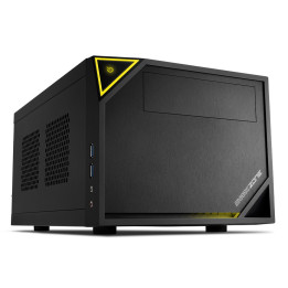Sharkoon Shark Zone C10  Mini-ITX Case  Zwart/Geel