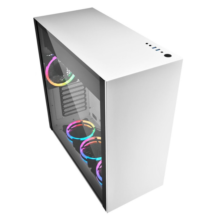 Sharkoon Pure Steel RGB  Midi Tower Behuizing  Wit