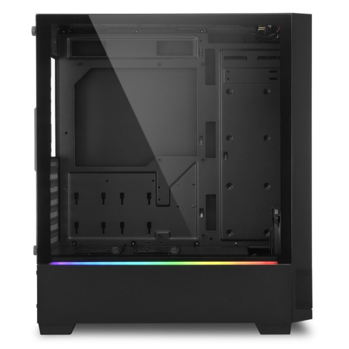 Sharkoon RGB Flow  Midi Tower Case  Zwart