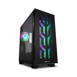 Sharkoon Elite Shark CA300T RGB  Tower Case  Zwart