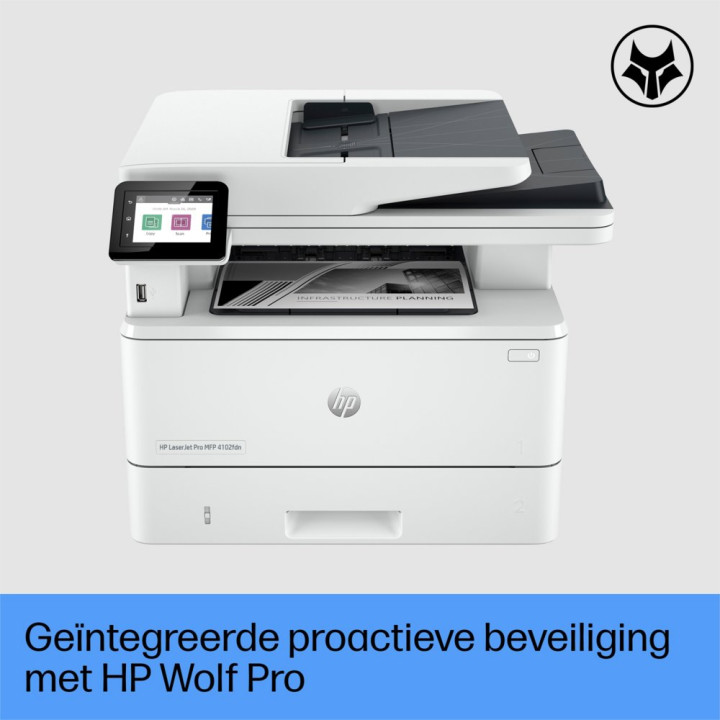 HP LaserJet Pro MFP 4102fdn AiO  1200 x 1200 DPI  Zwart/Wit